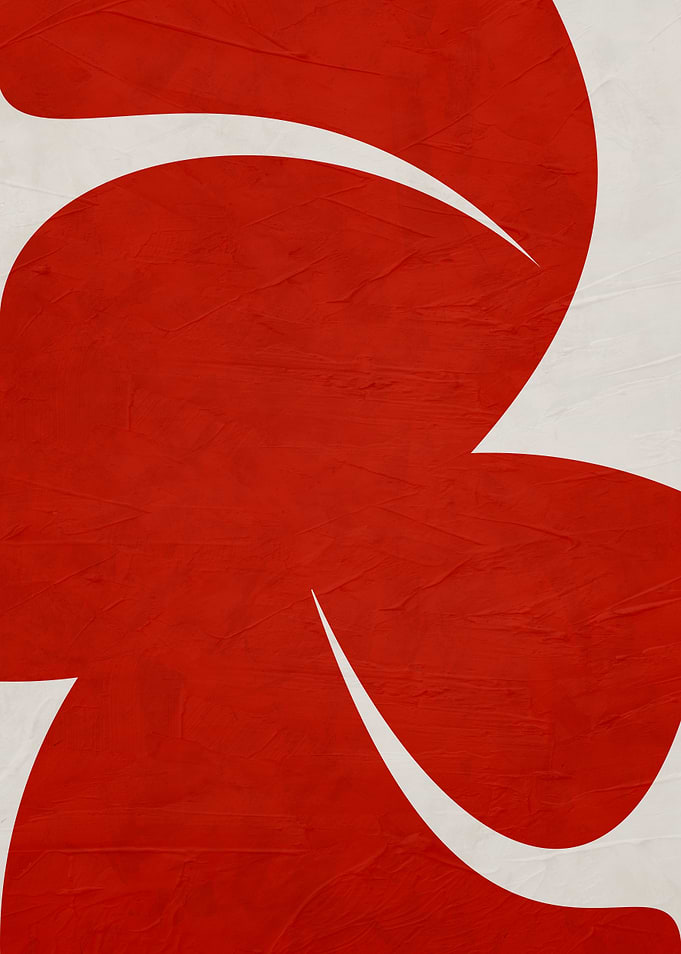 Abstract Red and White Shapes