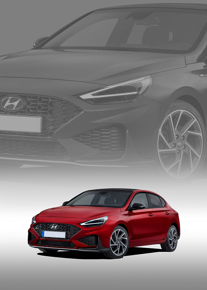 Red Hyundai i30 Fastback N Line