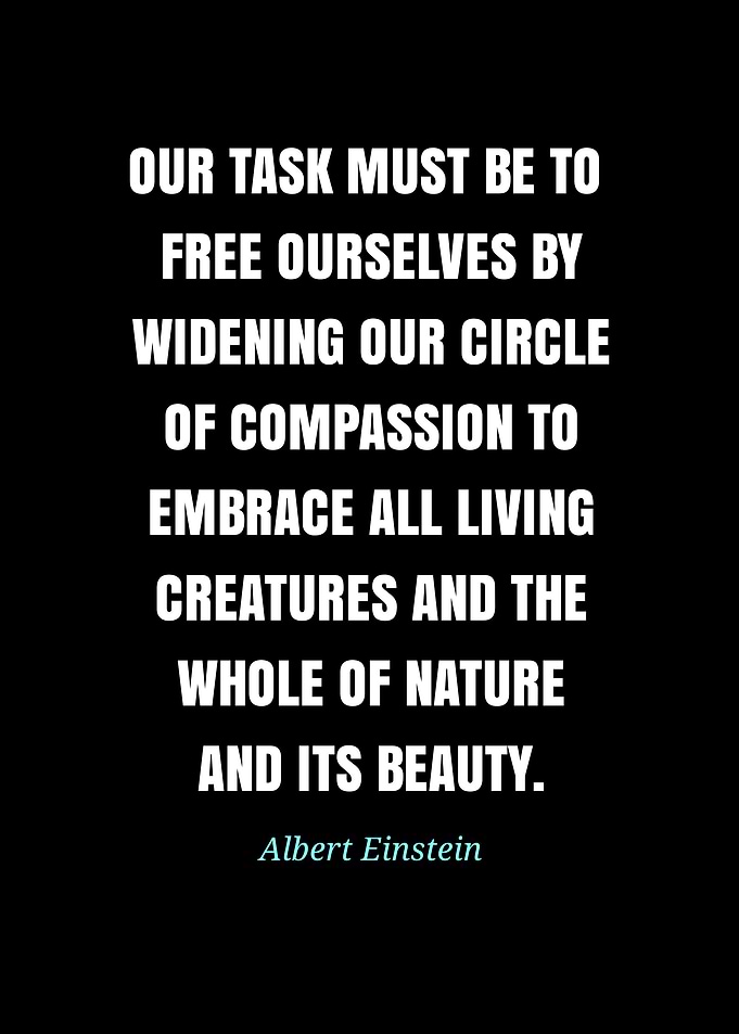 Einstein Quote: Compassion and Nature