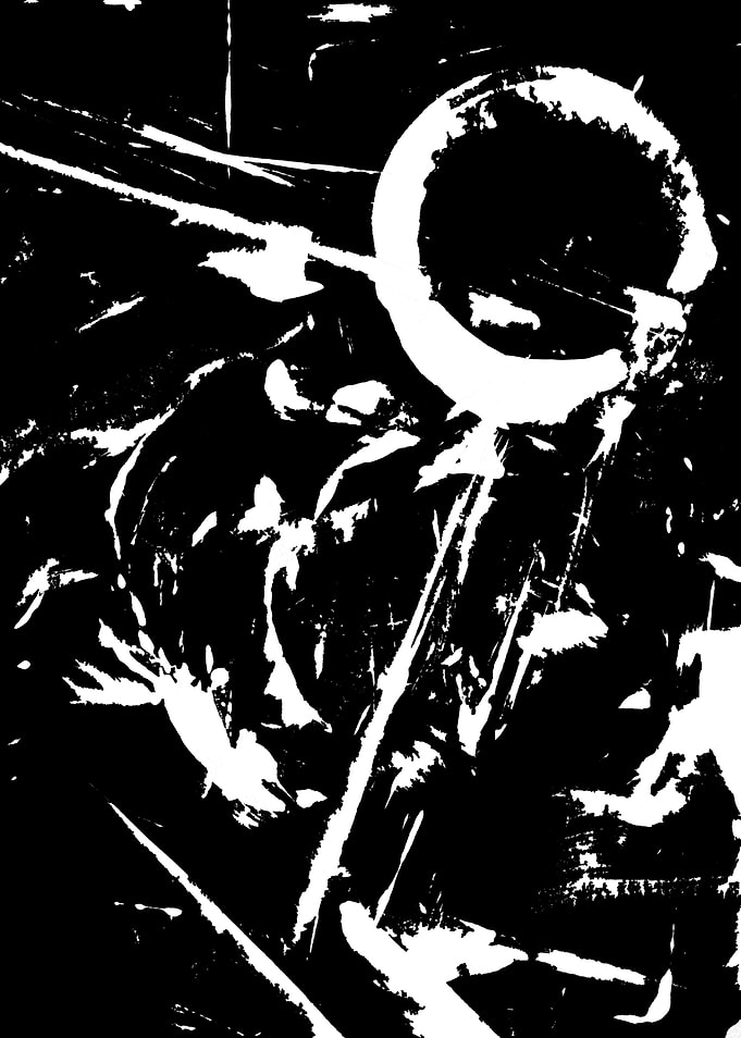 Abstract Black and White Composition