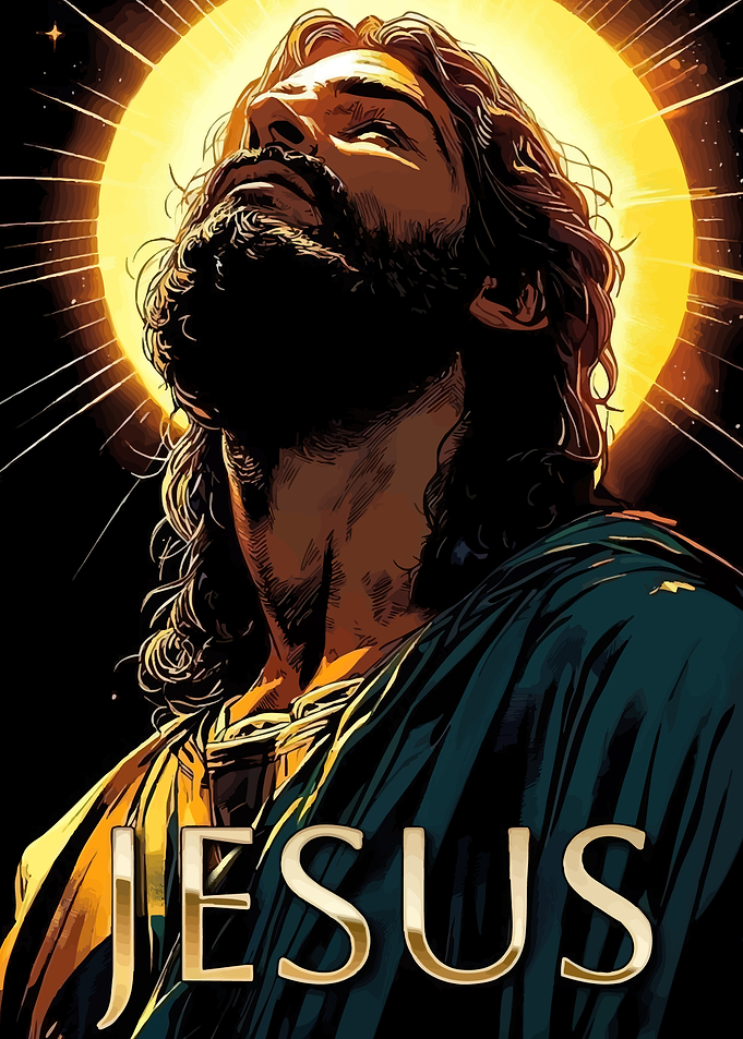 Jesus Christ Portrait Golden Halo