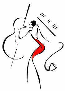 Jazz Singer with Instruments Illustration
