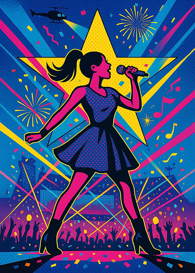 Pop Star Concert Illustration