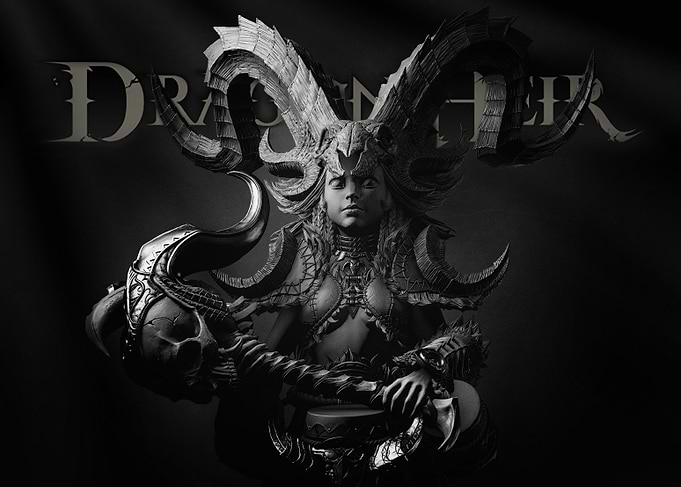 Dragon Heir: Dark Fantasy Warrior Portrait