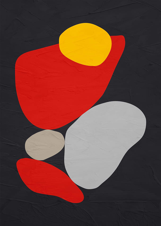 Abstract Shapes on Dark Textured Background