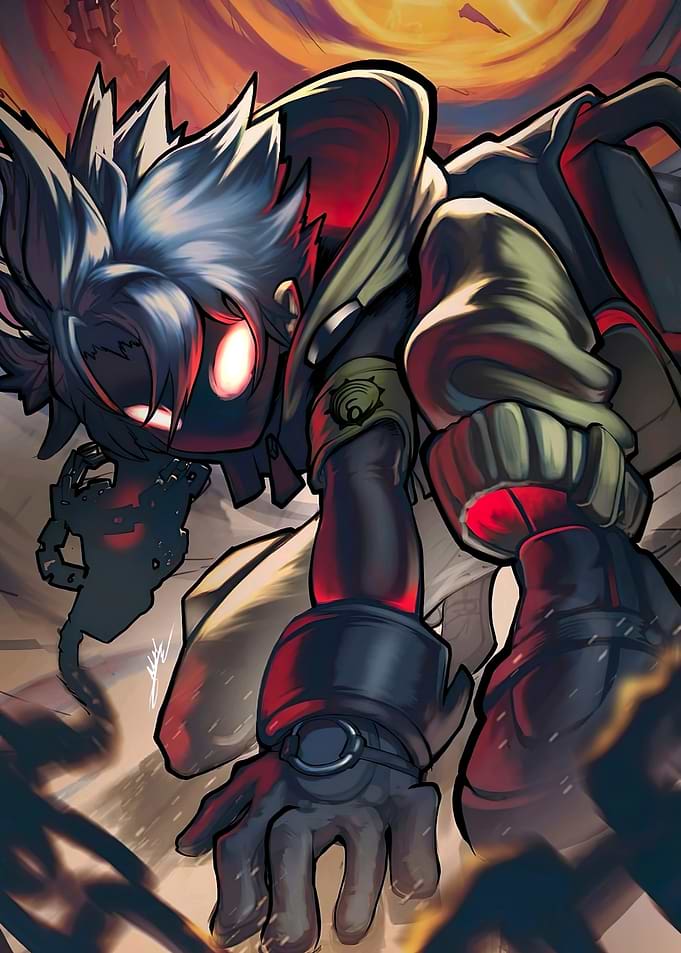Dynamic Anime Character Illustration