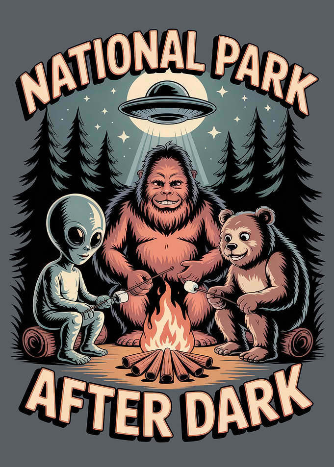 National Park After Dark Bigfoot Alien