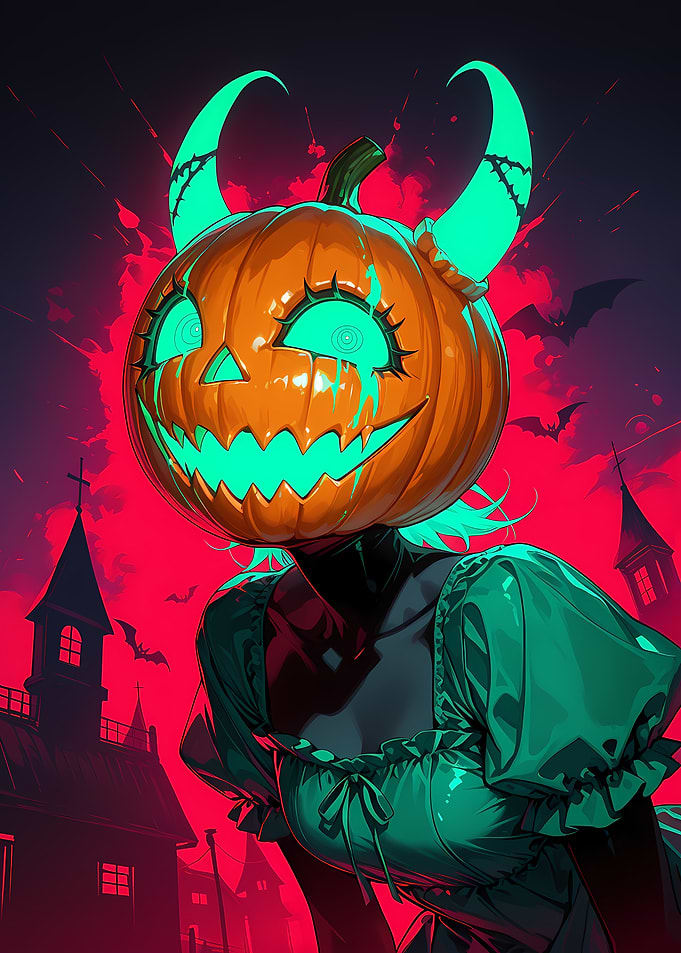 Neon Pumpkin Deviless