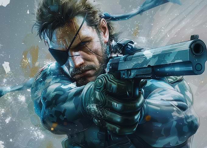 Solid Snake Aiming Gun
