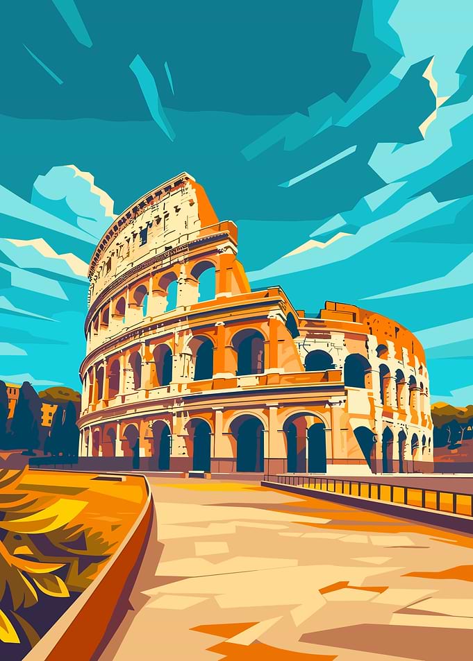 Colosseum Rome Digital Art