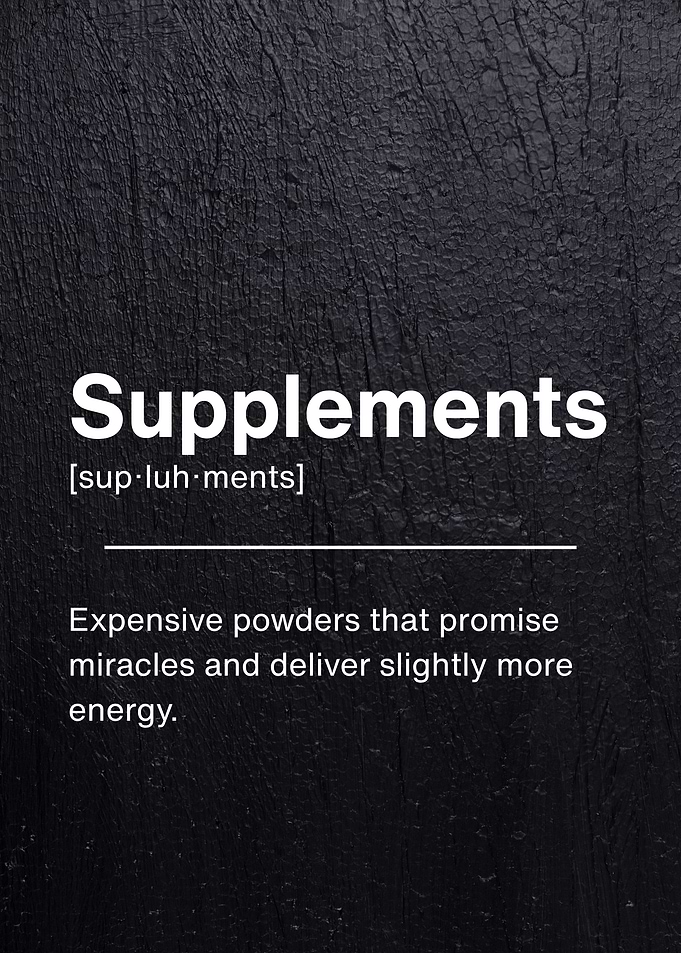 Supplements Funny Definition