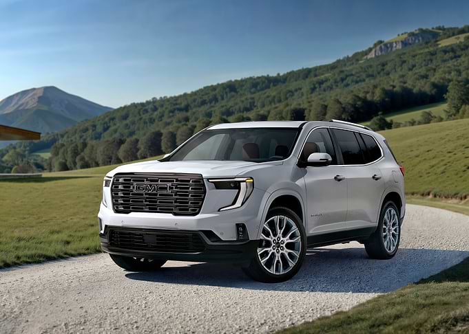 White GMC Terrain SUV in Nature