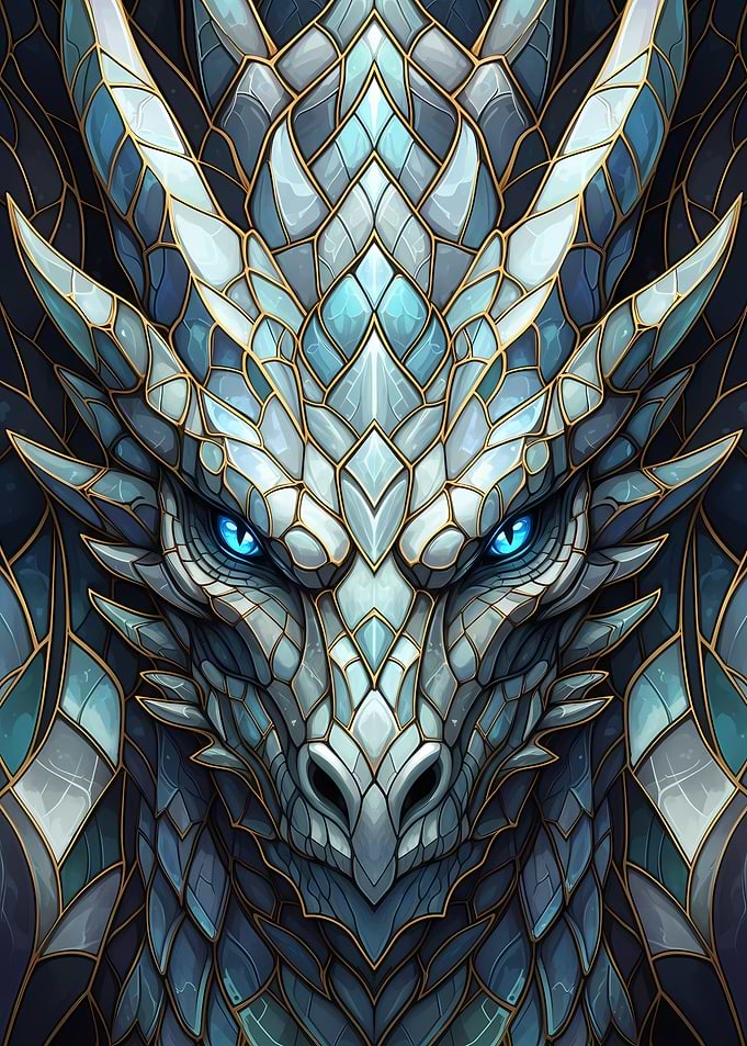 Blue Dragon Mosaic