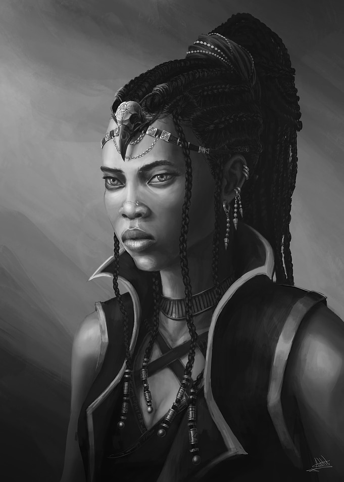 Monochrome Portrait of a Woman