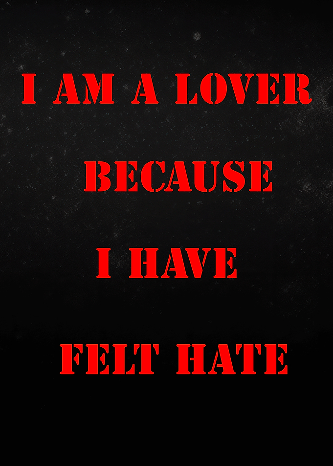 I am a lover text art