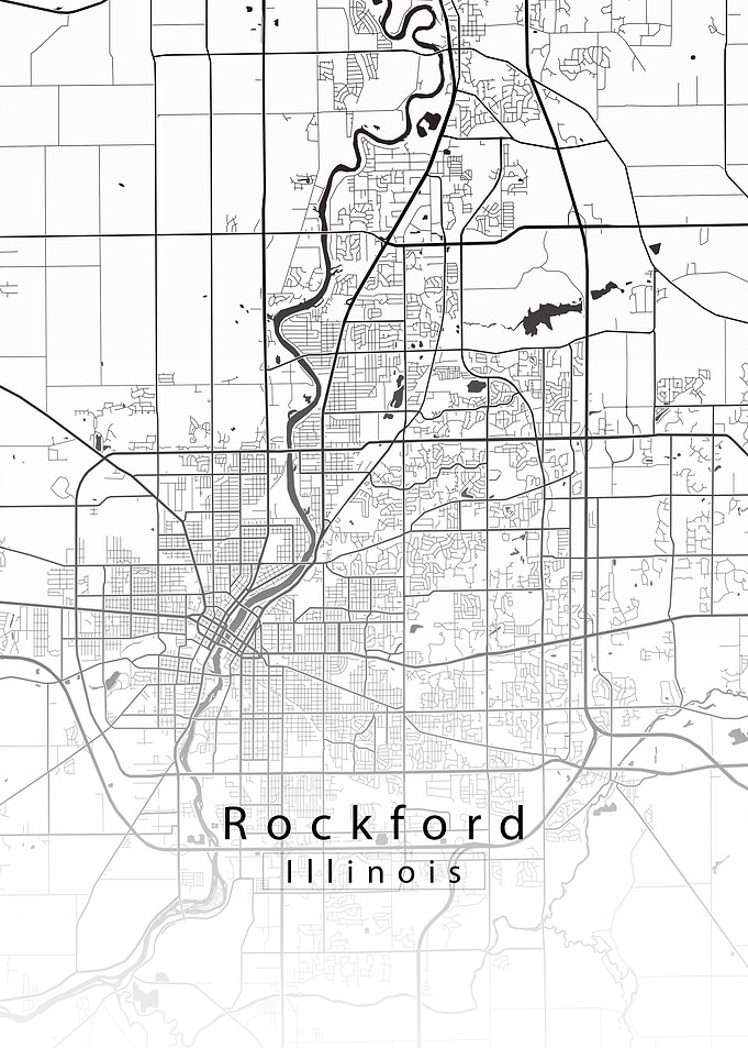 Rockford Illinois City Map