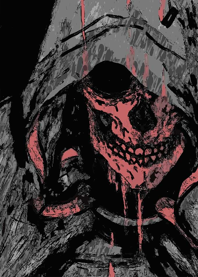 Abstract Skull Illustration