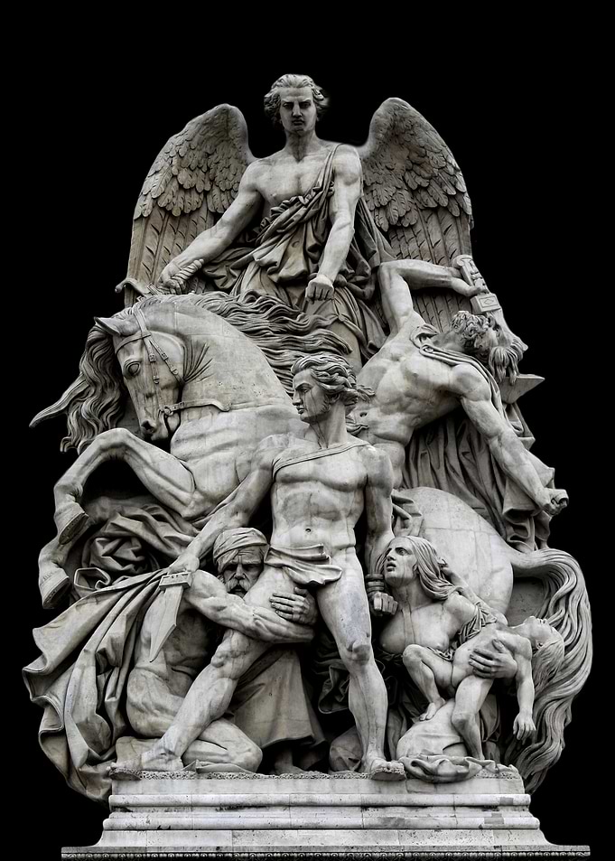 Triumph Sculpture with Angel and Horse