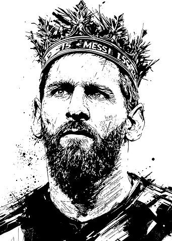 Lionel Messi King Portrait