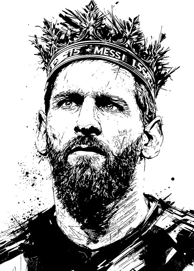 Lionel Messi King Portrait