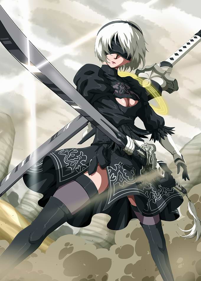 2B NieR Automata Sword Stance