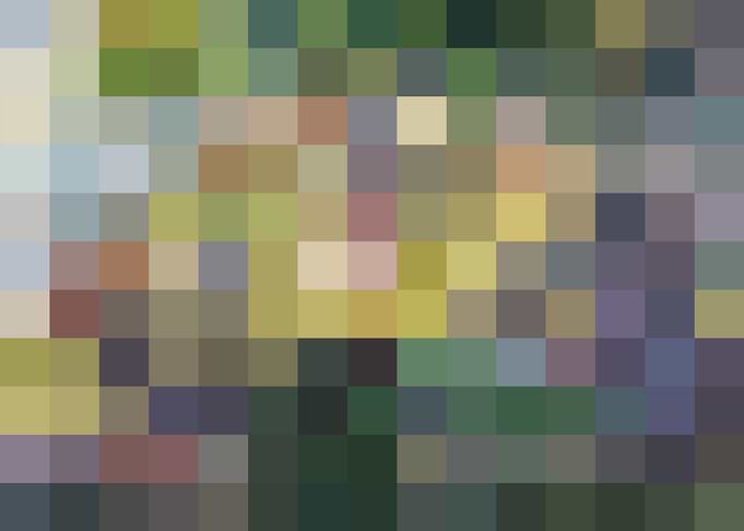 Pixel Art A Sunday Afternoon on the Island of La Grande Jatte