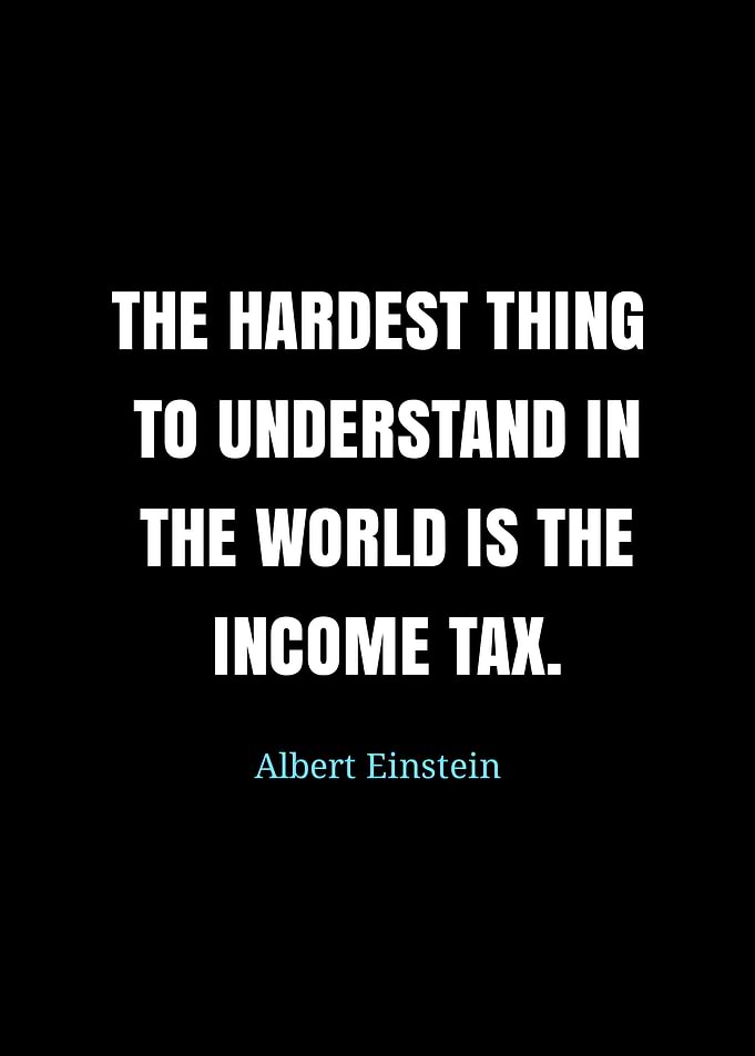 Einstein on Income Tax