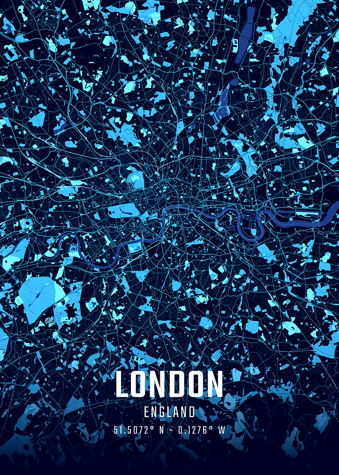 London Midnight City Map