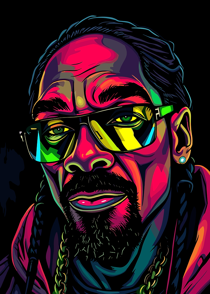 Snoop Dogg Colorful Portrait