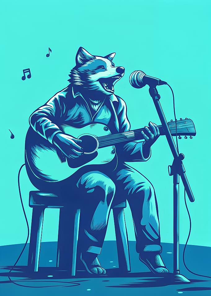 Wolf Singer with Guitar