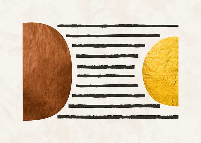 Abstract Geometric Art with Circles and Lines