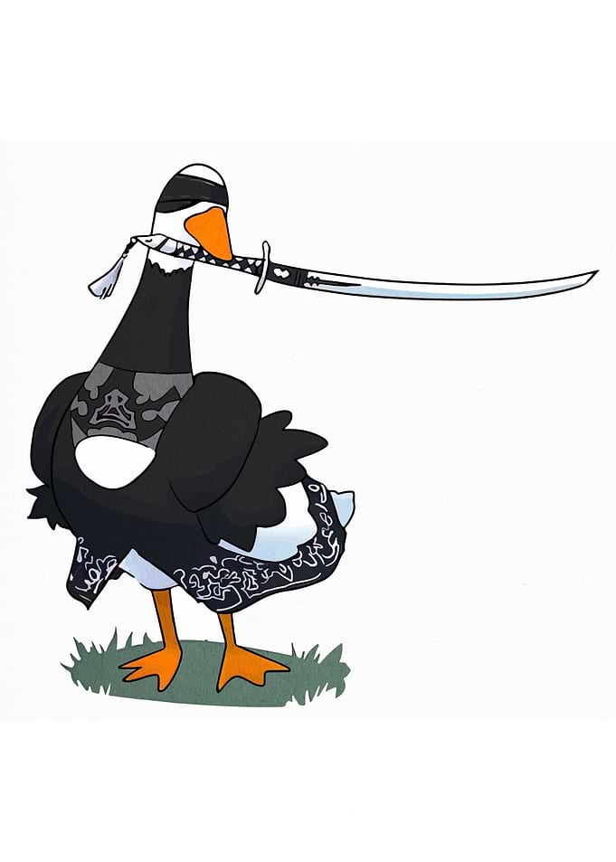 Ninja Duck with Katana