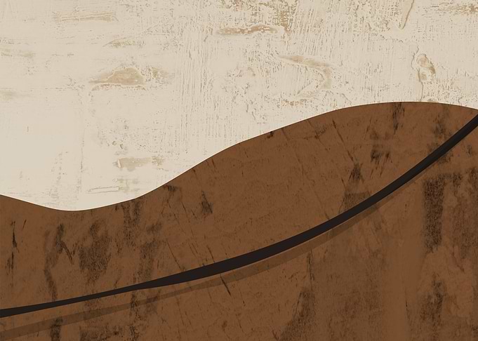 Abstract Brown and Beige Landscape Art