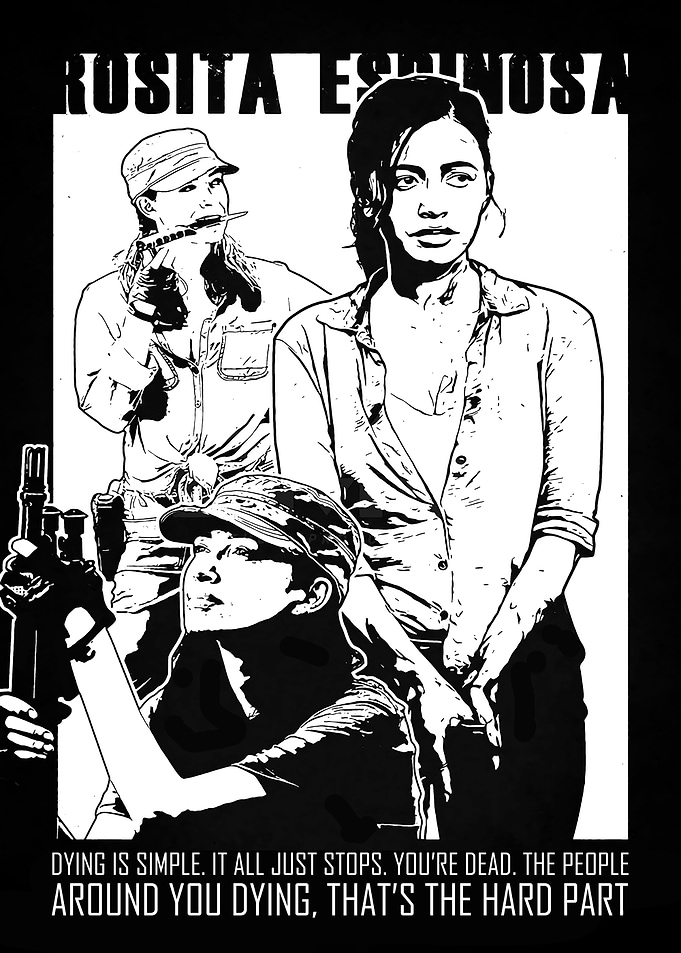 Rosita Espinosa Black and White Portrait