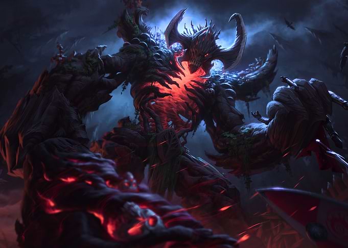 Fantasy Monster with Glowing Core