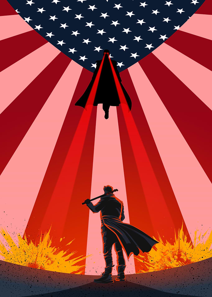 American Superhero Confrontation