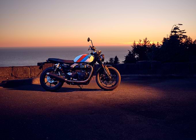 Motorcycle at Sunset