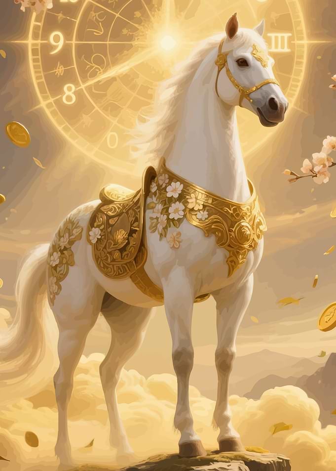 Golden Horse Clock