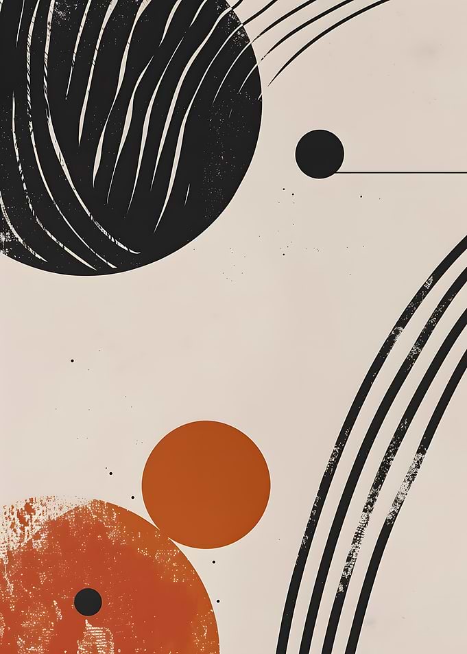 Abstract Geometric Shapes Art Print