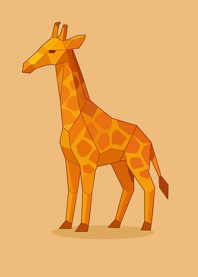 Geometric Giraffe Illustration