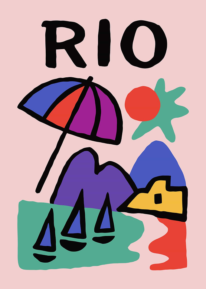 Rio Abstract Travel Poster
