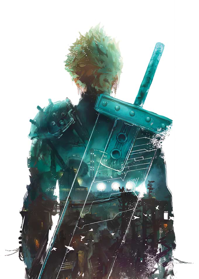 Cloud Strife: Cityscape final fantasy game