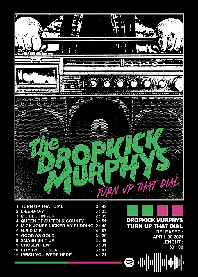 Dropkick Murphys 'Turn Up That Dial' Artwork