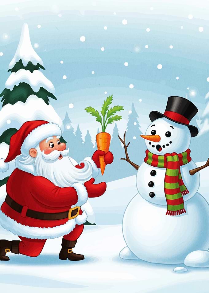 Santa Claus and Snowman