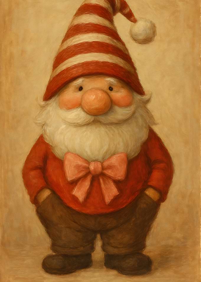 Cute Christmas Santa Gnome