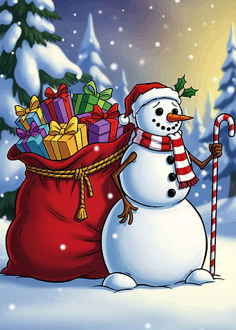 Festive Snowman Gifts Winter