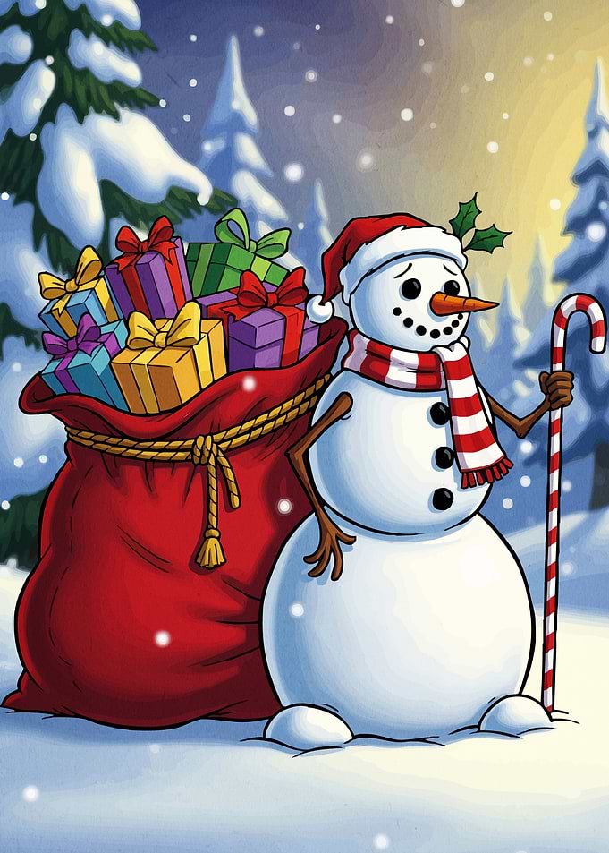 Festive Snowman Gifts Winter