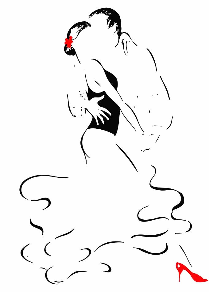 Passionate Tango Dance Illustration