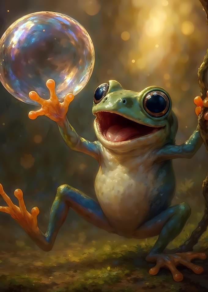 Bubble of Joy - Happy Tree Frog