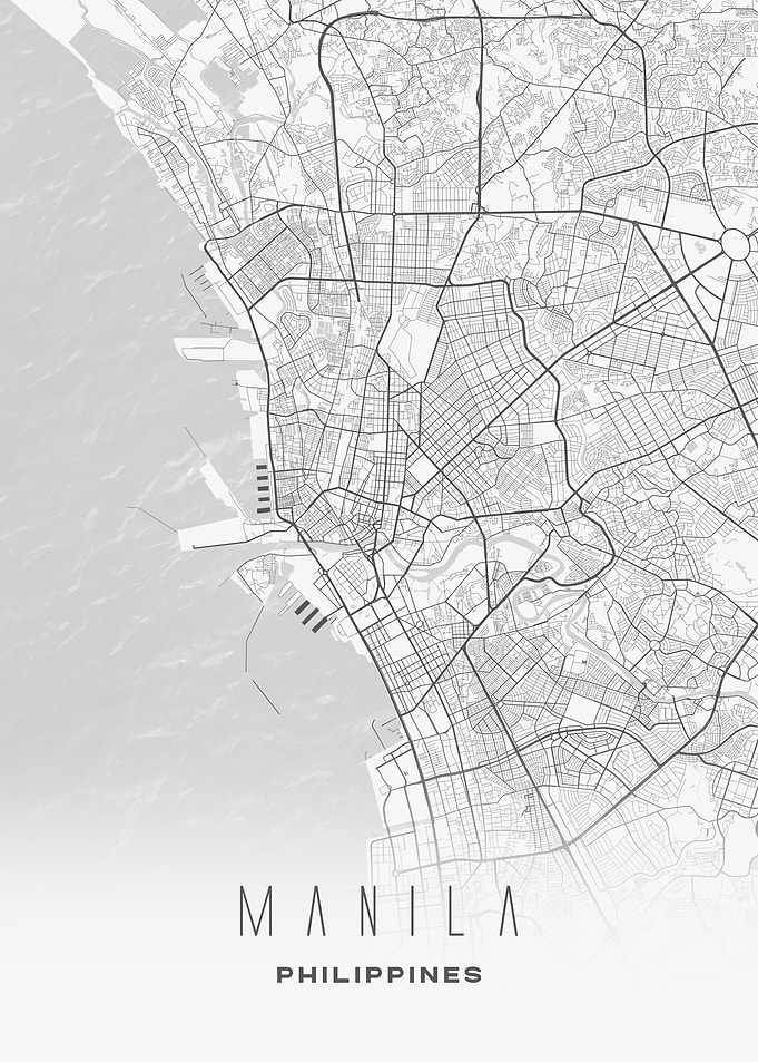 Manila, Philippines City Map Poster